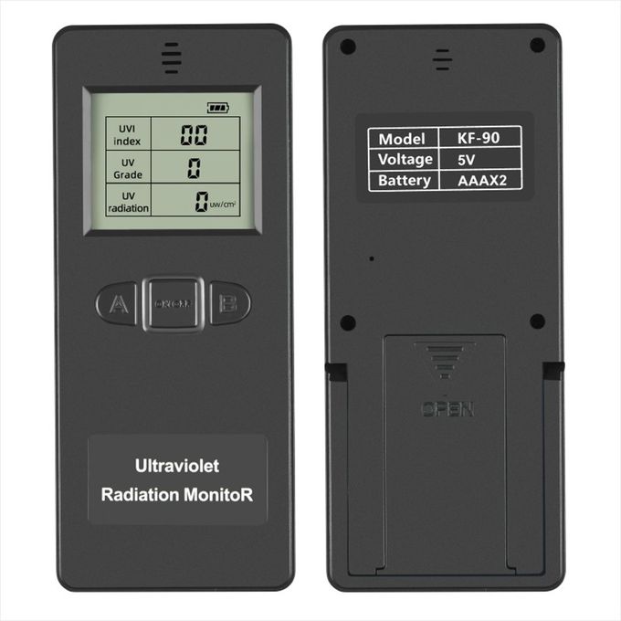 Portable Digital Ultraviolet Radiation Detector UV UVI Meter Tester with Temperature LCD Display, for Measuing Radiation and Temperature - 1