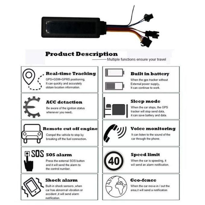 Generic GPS tracker for car motorcycle vechicle voice