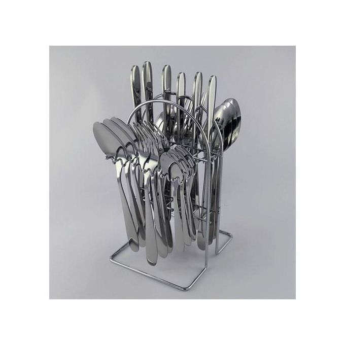 product_image_name-Generic-24 Pieces Silver Cutlery Set-1