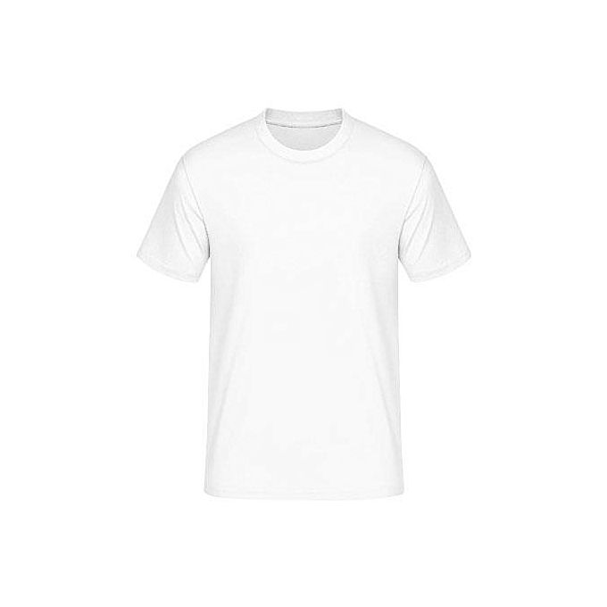 Fashion Round Neck Plain T-Shirt - White @ Best Price Online | Jumia Kenya