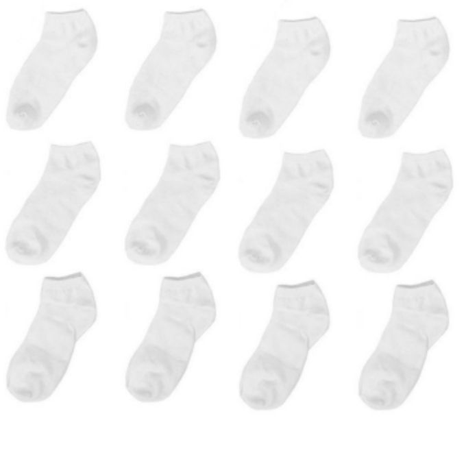 3 Pairs Womens Ankle Socks Low Cut Fit Crew Size 6-8 Sports White Footies