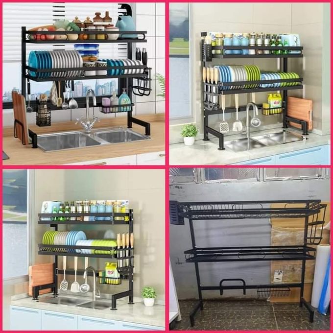 product_image_name-Generic-Double layer over the sink dish rack-4