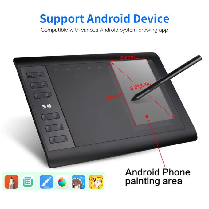 10moons G10 Digital Art Graphics Drawing Tablet @ Best Price Online ...