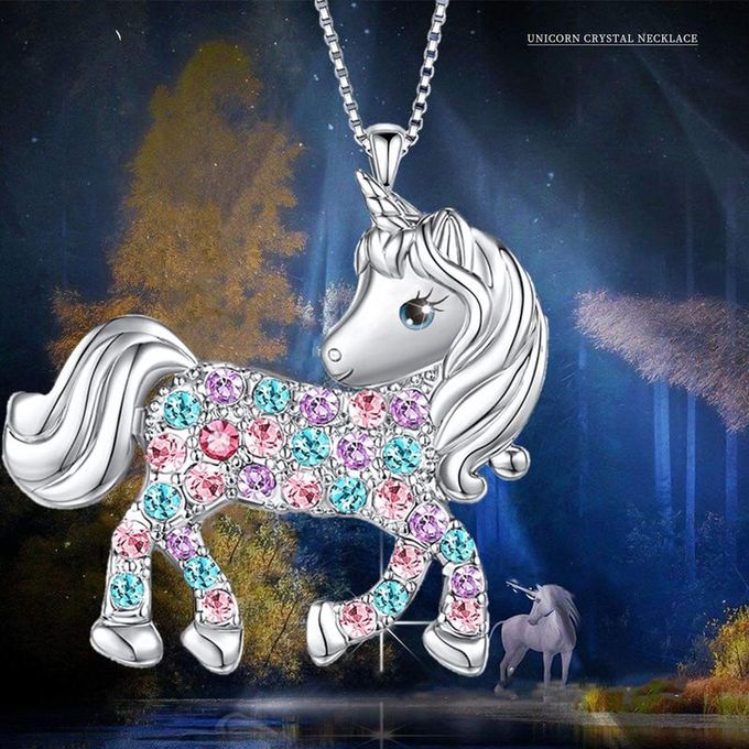 Fashion Unique Unicorn Crystal Birthstone Necklace for Women Cute Animal Horse Pendant Valentines Day Anniversary Gift Jewelry Best Price Online Jumia Kenya
