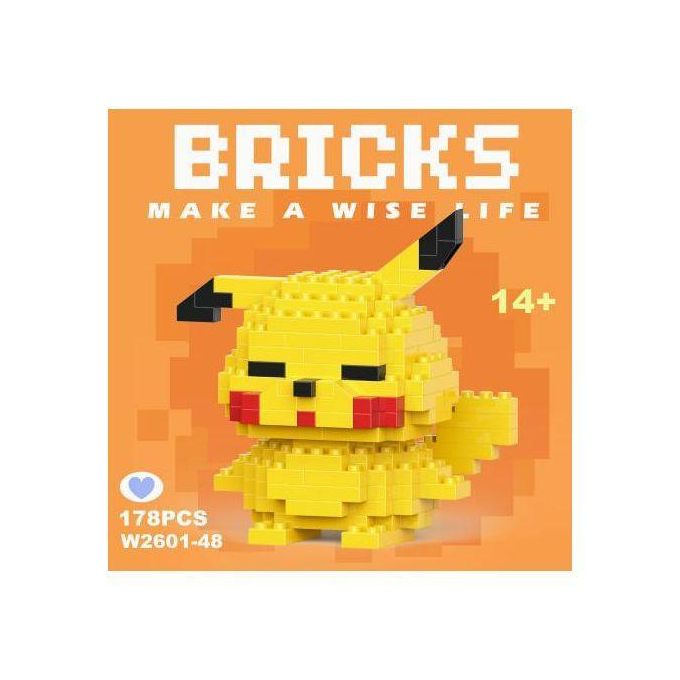 Generic Pikachu Pixel Bricks 178PCS Building Set - 3D Mini