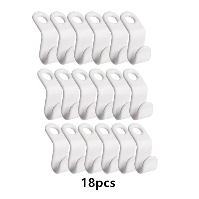 18pcs Triangle Shaped Hook Connectors For Stackable Hangers In