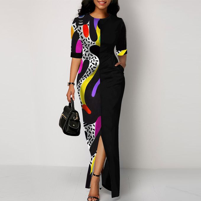 Fancy Front Slit Dress S _2xl in Nairobi Central - Clothing