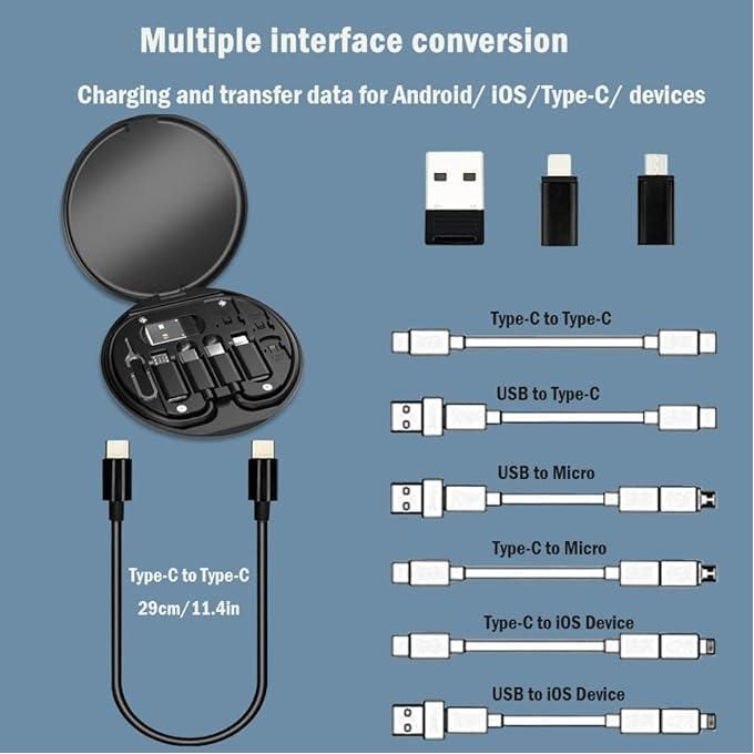 Generic Multifunctional Data Cable Storage Box Adaptor for
