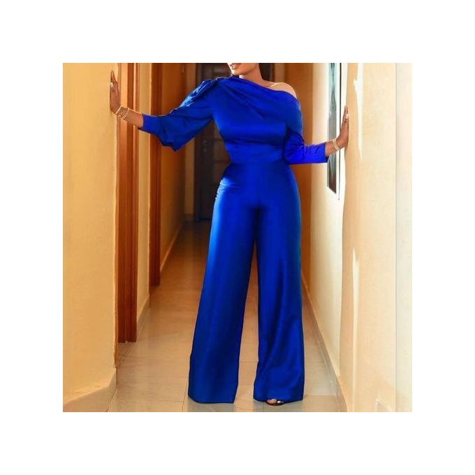 Fashion Women Office Ladies Elegant Classy Jumpsuit Blue @ Best Price  Online