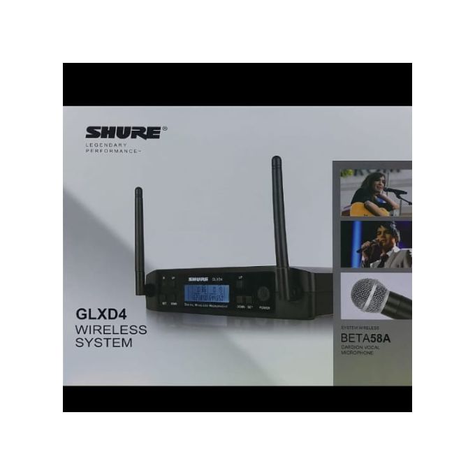 Pack 2 Microphones Sans Fil Shure GLXD4 Avec BETA58A - Système Complet Neuf