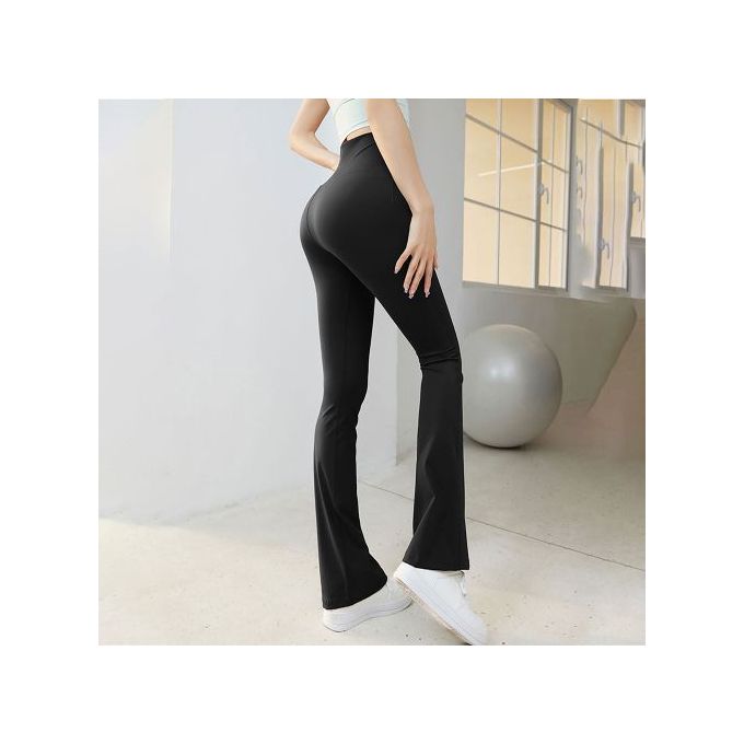 High Waist Flared Pant Wide Leg Yoga Pants Women Plus Size Straight Gym  Leggings Slim Fit Dance Pants Training Pilates Trousers