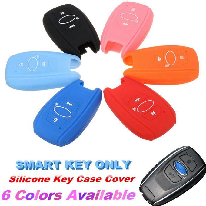 Generic Silicone 3 Buttons Car Key Case Cover Key Shell Fob Holder