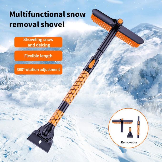 1pc New Detachable Snow Shovel With Rotating Adjustment, Winter Car Snow  Brush, Multipurpose 2-in-1 Auto Snow Shovel