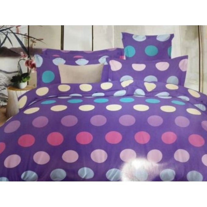 Generic Polka Dot Multi Color 1 Duvet 1 Bedsheet 2 Pillowcases
