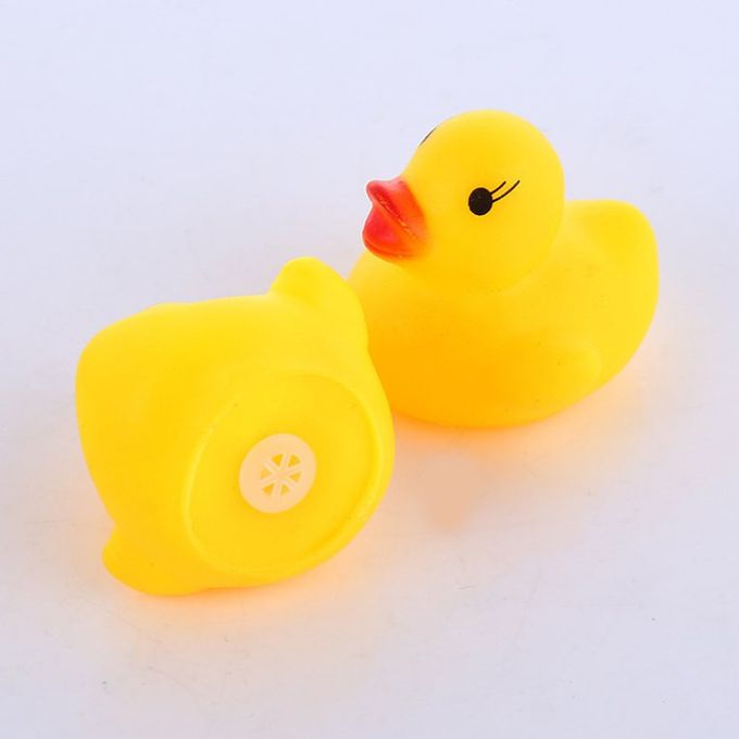 product_image_name-Generic-Kawaii Cute Cartoon Duck Baby Squeaky Rubber Ducks Bath Water Swimming Toys yellow & red-2