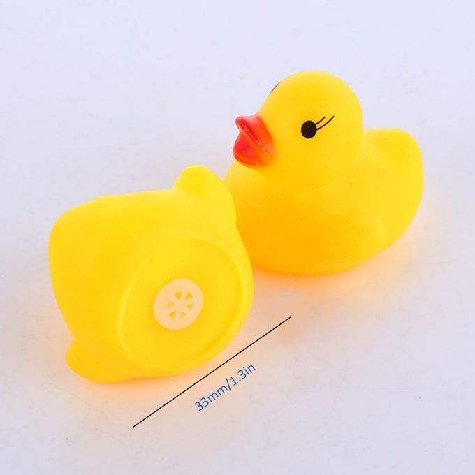 product_image_name-Generic-Kawaii Cute Cartoon Duck Baby Squeaky Rubber Ducks Bath Water Swimming Toys yellow & red-4