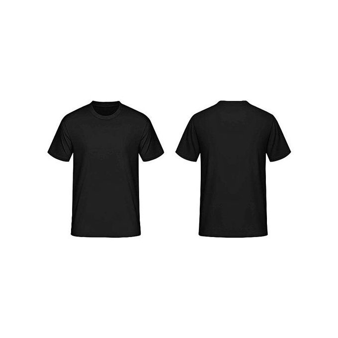 plain black t shirt front and back