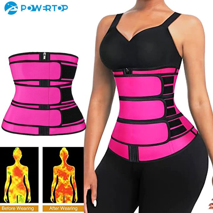 Generic (Red)Women Waist Trainer Cincher 3 Straps - Tummy Control Sweat  Girdle Workout Slim Belly Band JIN @ Best Price Online