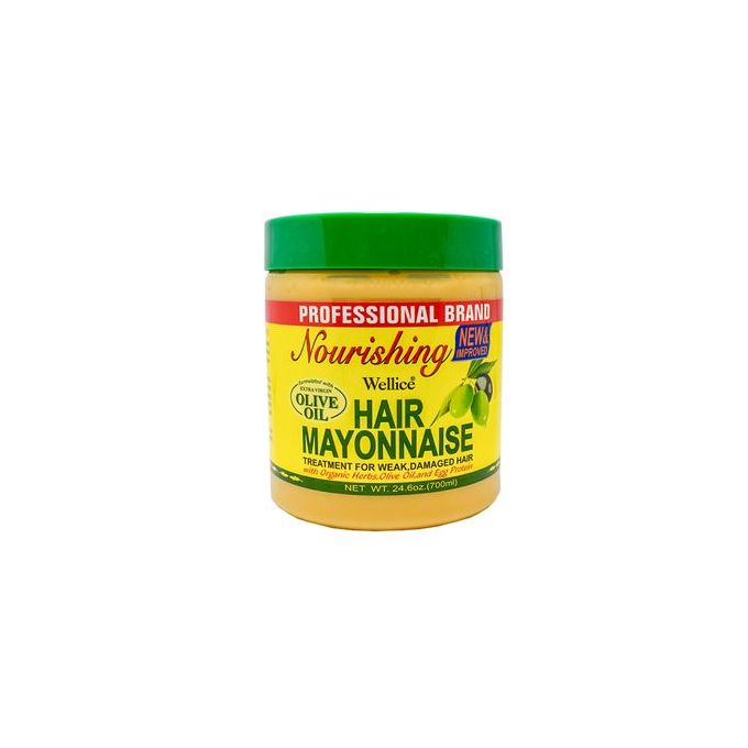 Wellice Wellice Hair Mayonnaise Treatment - Extra Virgin Olive Oil, 426g - Strengthens & Moisturizes Damaged Hair