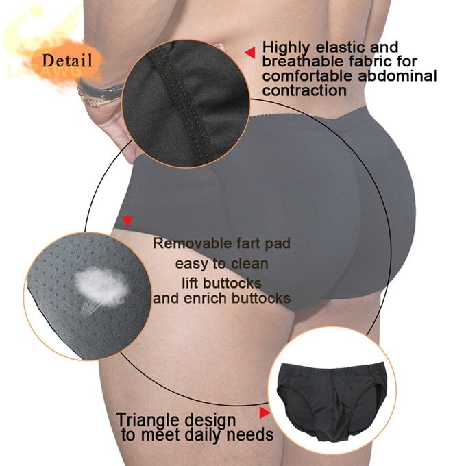 Fashion Mens Shaper Padded Hip Enhancer Slimming Underwear Buttocks  Shapewear Butt Lifter Shorts Booty Padding Panties @ Best Price Online