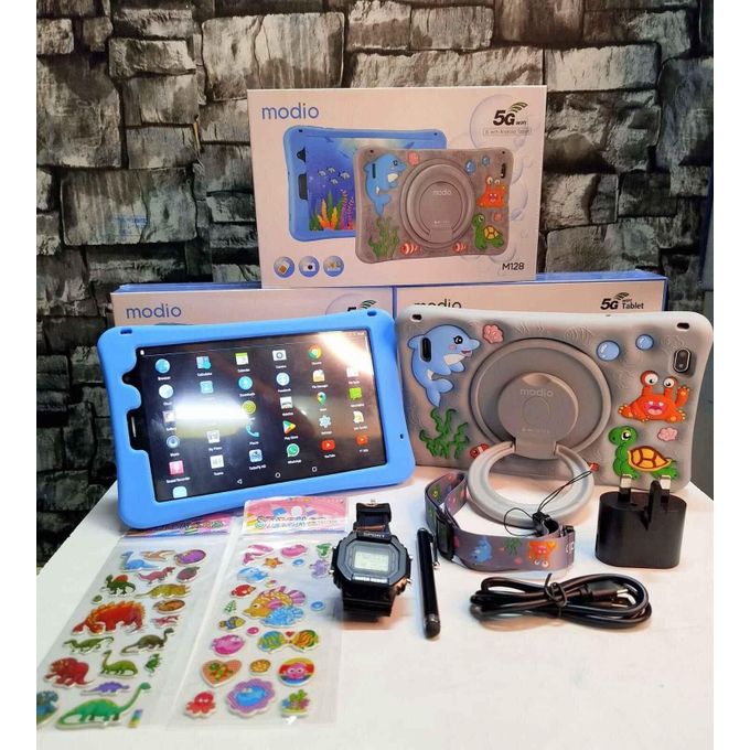 product_image_name-Modio-M128 - 6GB 256GB SIM Card Kids 5G Android Tablet PC Battery 4000mAh Display 8 Inch.-1
