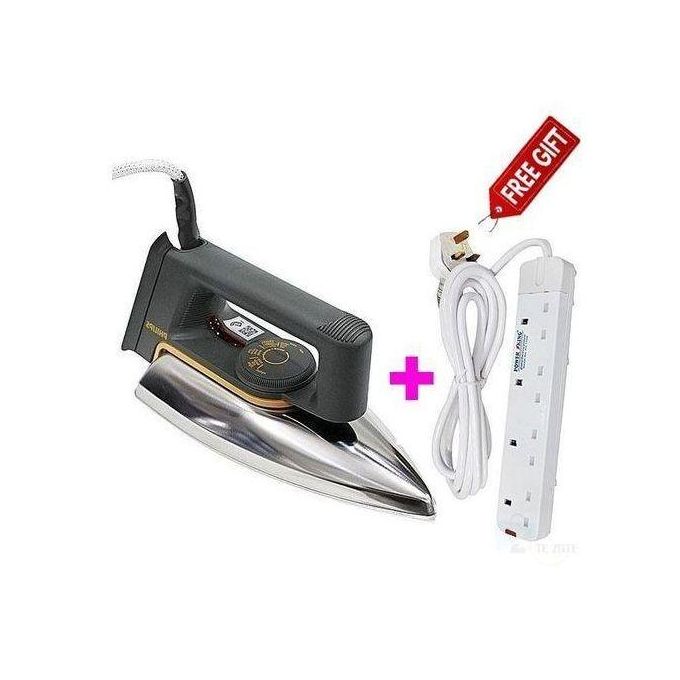 product_image_name-Phillips 66- Home Based Electric High Quality  Non-stick Dry Iron Box Plus Free Extension Cable,-1