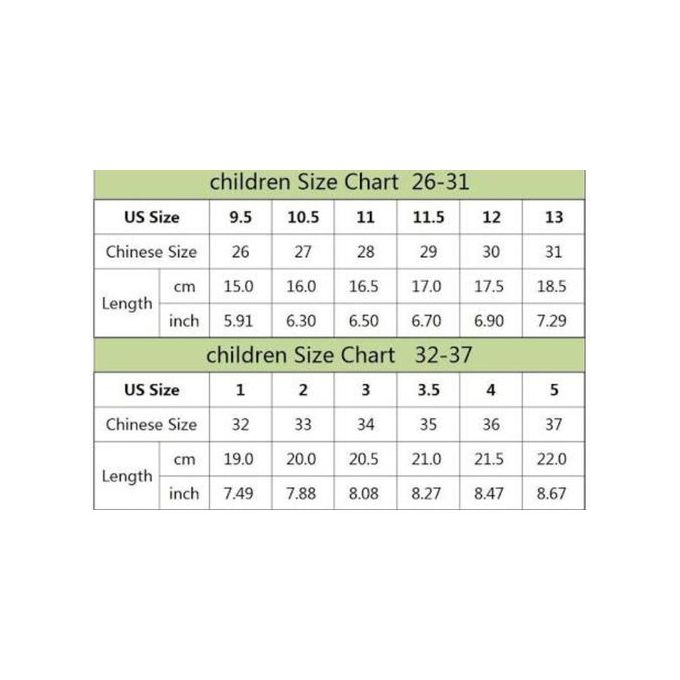 Size 3 Baby Shoes Chart