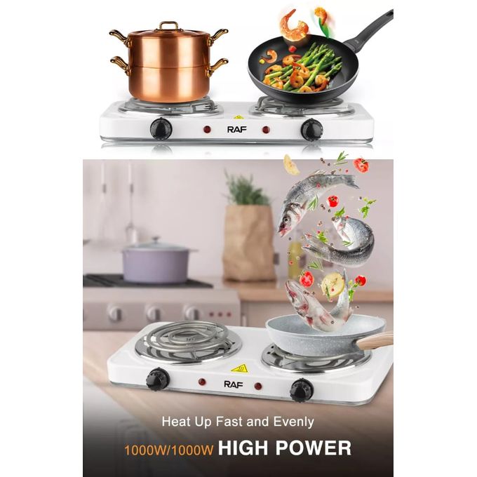 Kitchen Use Dual Hot Plate Cooking Stove 2000W Powerful Portable Elect –  RAF Appliances