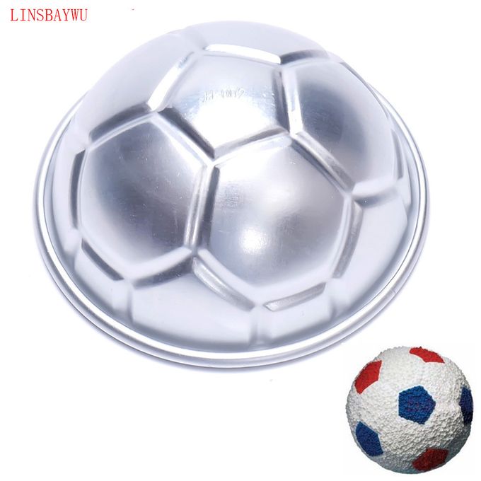 2 Pcs DIY 3D Football Shape Bath Bomb Cake Mold Chocolate Pan Kitchen Baking  Tools