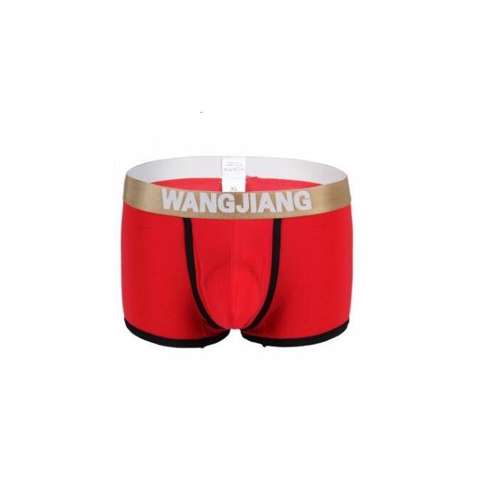 Open Front Mens Underwear Boxers Wangjiang Ice Silk Transparent