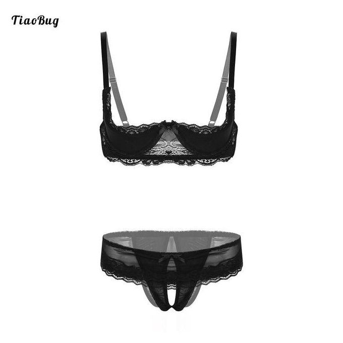  TiaoBug Women's 2 Piece Sexy Lingerie Set Underwired