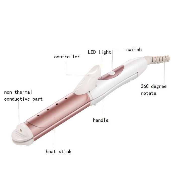 product_image_name-Generic-2 In 1 Hair Straightener Ceramic Straight And Curl Iron Hair Care Styling Tools-2