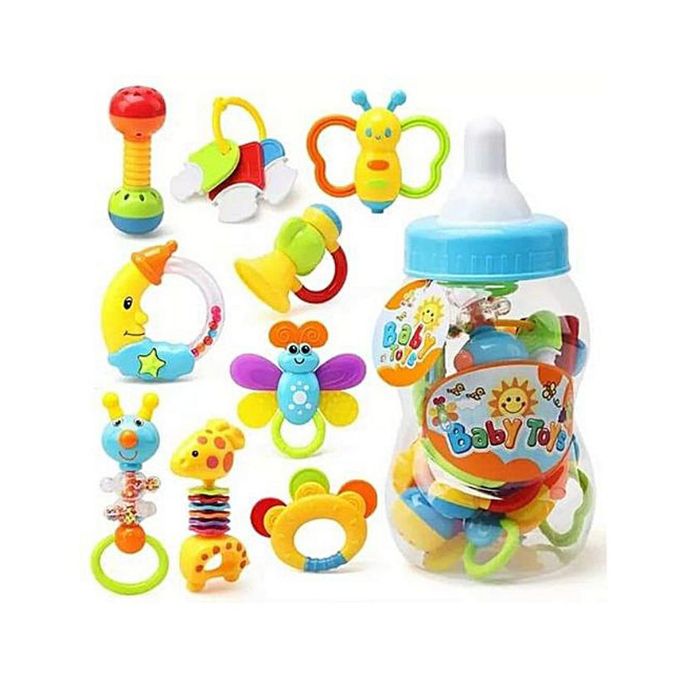 Generic Rattle Teething Baby Toys With Bottle Storage For Newborn