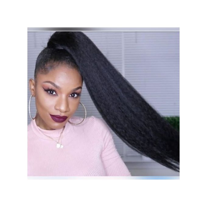 Fashion 18 Inch Natural Looking Kinky Straight Wrap Around