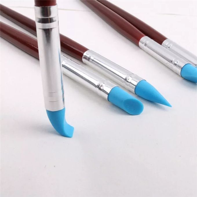 5 pcs Dental Resin Brush Pens Dental Shaping Silicone Adhesive Composite  Cement Porcelain Teeth Dentist Tools Dentistry Lab Tool