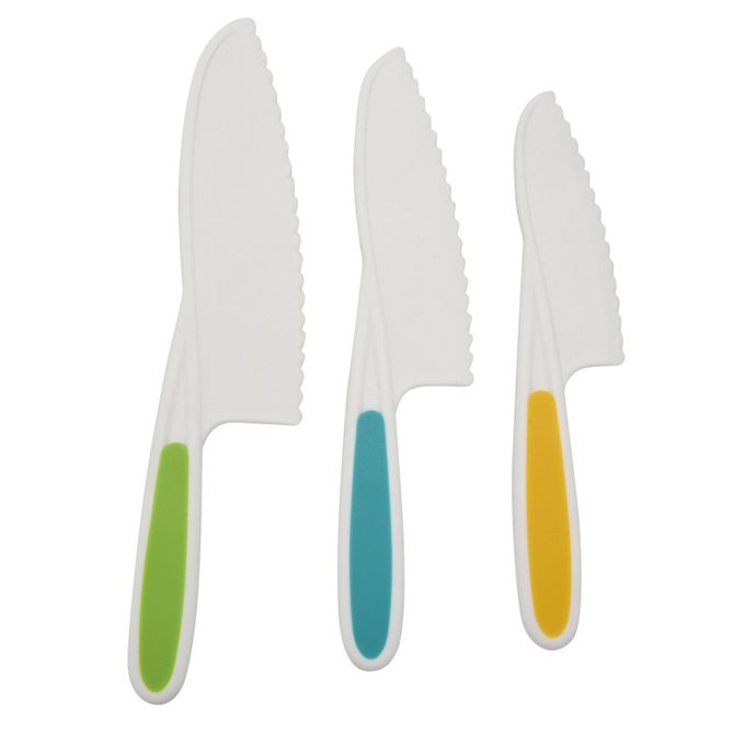 Knives for Kids 6-Piece Nylon Kitchen Baking Knife Set,Children'S Cooking  Knives Firm Grip, Serrated Edges