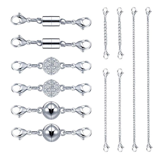 12pcs Magnetic Clasp Jewelry, Magnetic Lobster Clasp Magnet Chain Clasp Jewelry  Clasp Chains For Diy Necklace Bracelet Making