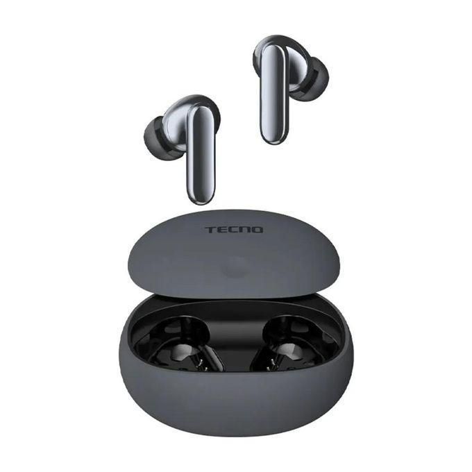 product_image_name-Tecno-True 1 Earbuds - 42dB Active Noise Cancellation, Havy Bass, IPX5, Grey-1
