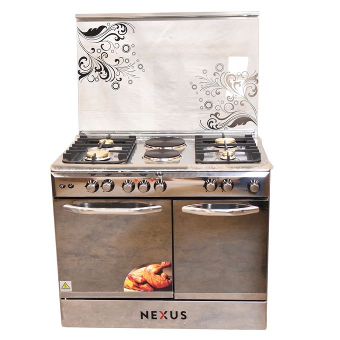 Nexus NX8006ES 4 Gas +2 Electric Cooker Silver Best Price Online