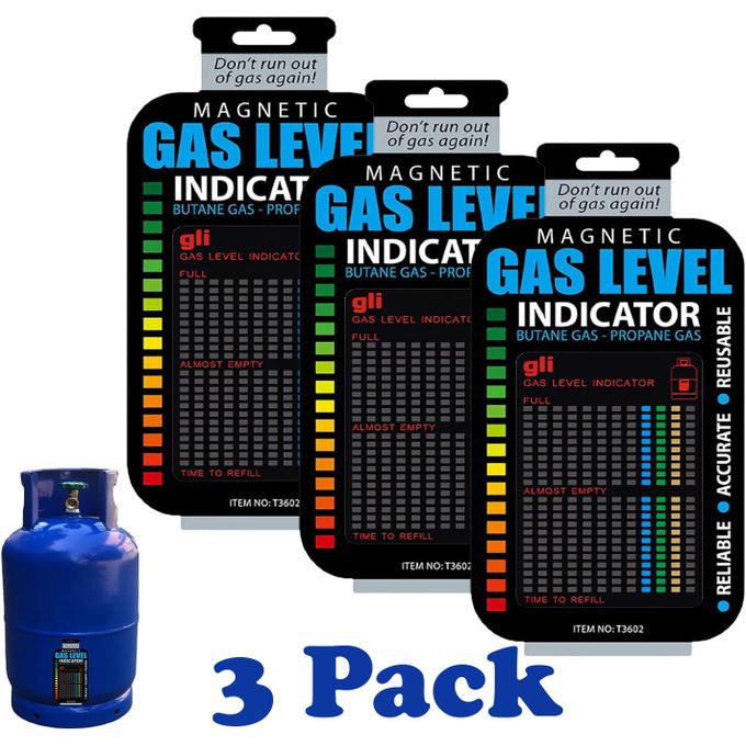 Generic 3pack Magnetic Gas Level Indicator Gauge Re-usable Propane