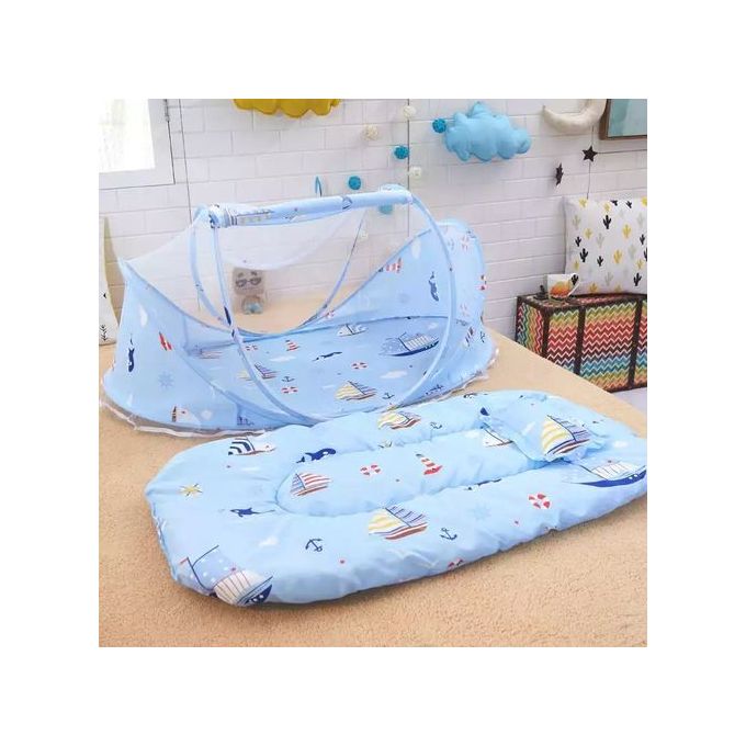 Fashion Portable Foldable Baby Sleeping Nest Cot Mosquito Net Blue Best Price Online Jumia