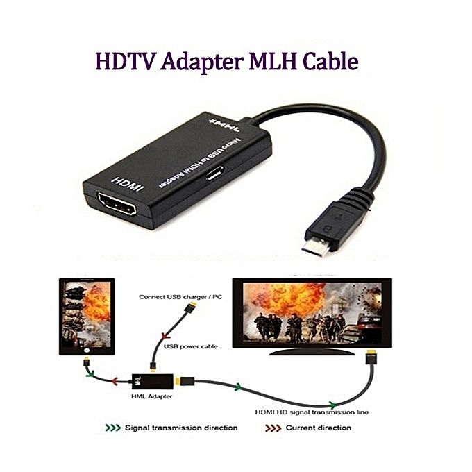 Generic Micro To HDMI TV Out HDTV MHL Adapter Cable For Phone Or Tablet @ Best Price Online | Jumia Kenya