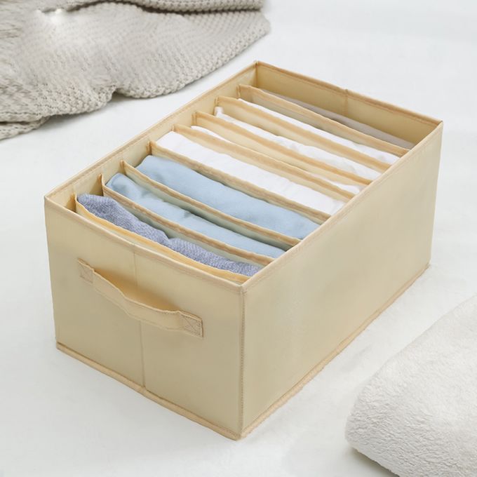 Honrane Dust-proof Side Handle Clothes Storage Box Fabric Multi