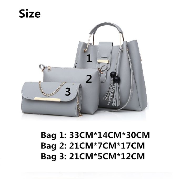 3 Pcs Ladies Handbag Women Bag Crossbody Bag Sling Wallet Shoulder Bag