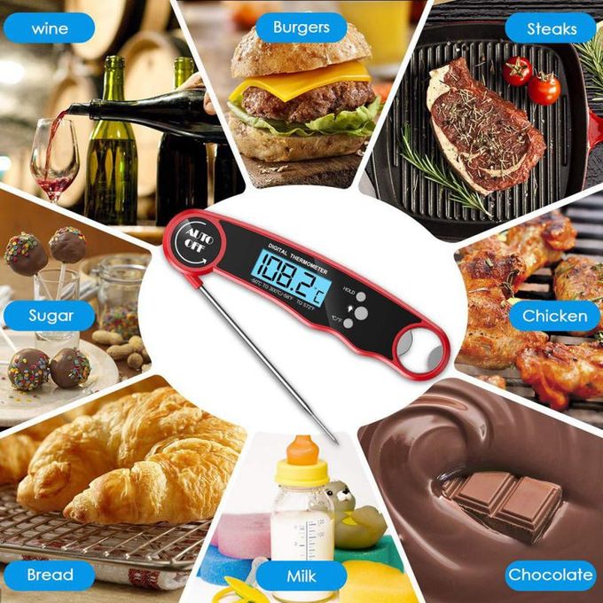 Generic Multifunction Digital Probe Thermometer Foldable Food BBQ