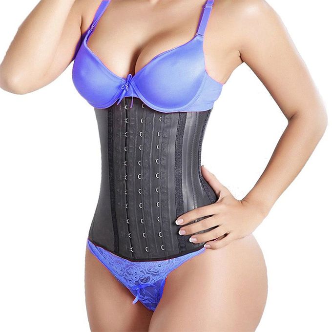 Fashion Women Shapewear Corset Weight Loss Body Shaper Latex Waist Trainer  Cincher Trimmer HourglBelt Long Torso Fajas 9 Steel Bone @ Best Price  Online