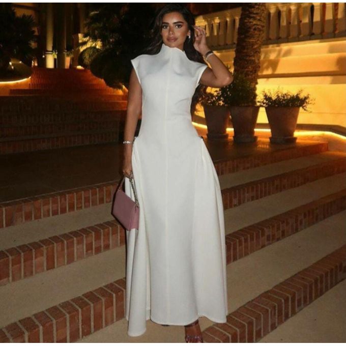美品♡フォクシー Stretch Suiting Pleat Dress 白色 Michèle White Furry Leather Panel Mini Dress