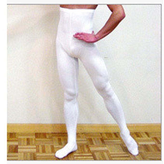 Mens white top ballet tights
