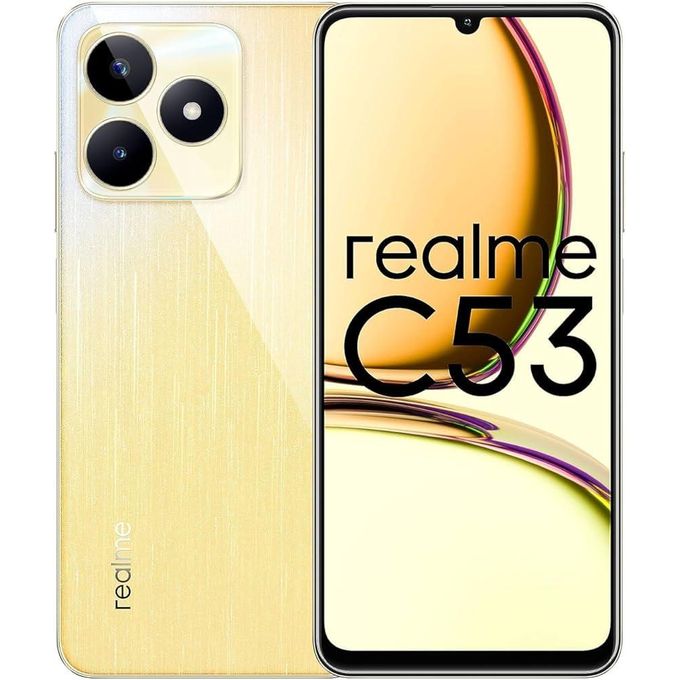 Realme C53 6.74'' Display, 6GB RAM + 128GB ROM (Dual Sim) 50MP Camera,  5000mAh-Gold @ Best Price Online