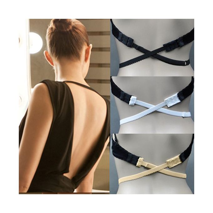 Low Back Backless Bra Strap Adapter Converter Fully Adjustable Extender  Hook ~WR 